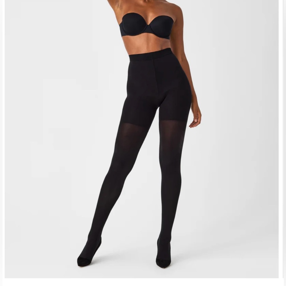 Spanx Body Shaping Opaque Tights Black Size 3 (155-180 lbs)